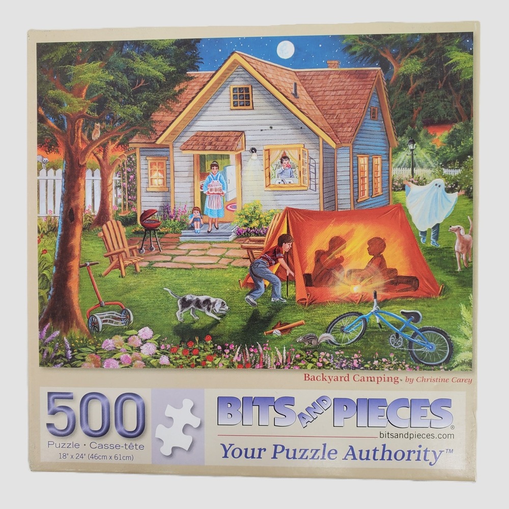 Bits‎ And Pieces 500 Piece Jigsaw Puzzle Backyard Camping Christine Carey 40622